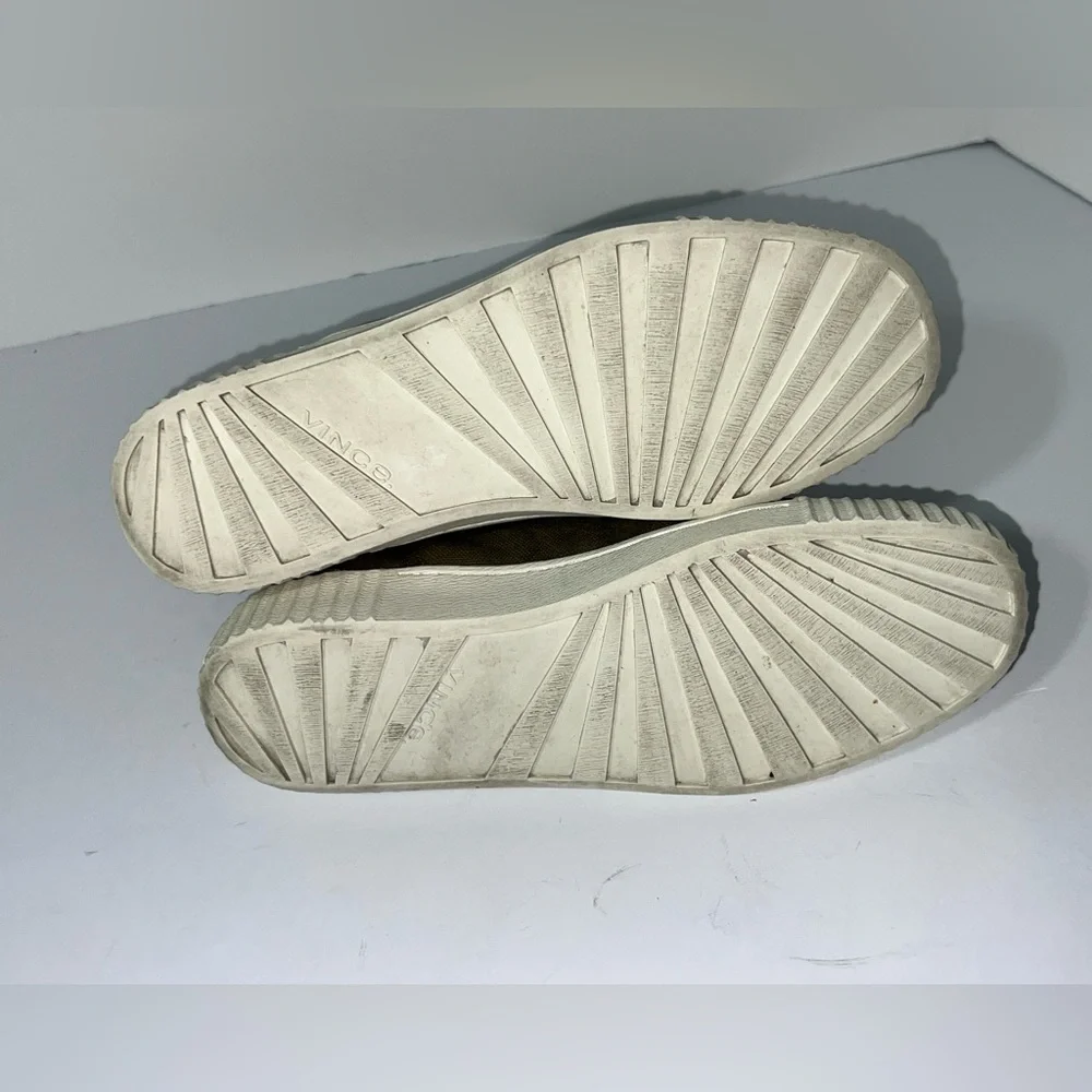 Vince Wolfe‎ Linen High-Top Sneakers Olive Sz 65